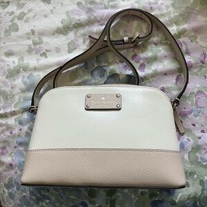Kate spade cream and tan crossbody